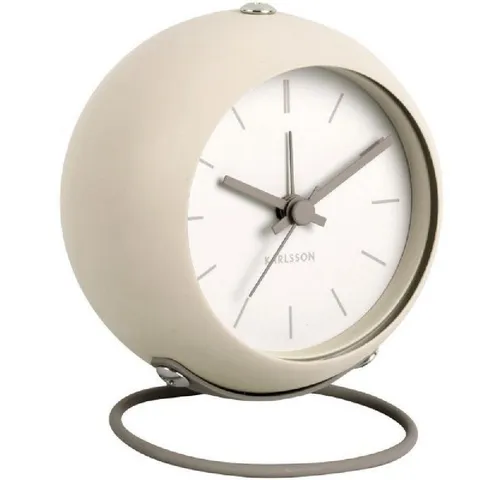 Karlsson Nirvana Globe Wecker Warm Grey in grau von Karlsson