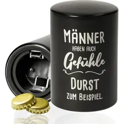 Flaschenöffner Push & Pull - Aluminium Kapselheber in Edelstahl-Optik - Korkenzieher mit innovativer Push-Up-Funktion, ideal für müheloses Öffnen von Flaschen mit nur einer Hand. Hochwertiges Design in gebürsteter Edelstahl-Optik, perfekt als Geschenk für Vatertag.