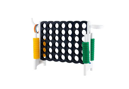 COSTWAY Spiel Riesiges 4 Gewinnt Spielset, mit Basketballkorb & Wurfspiel