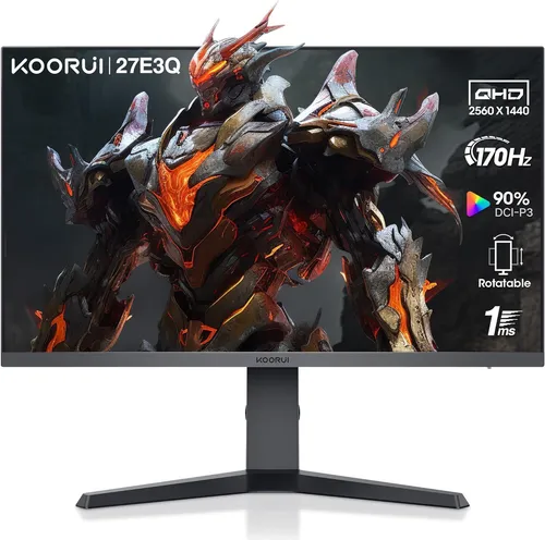 KOORUI 27E3Q Gaming Monitor 27 Zoll - 63,5 - 73,66cm (25-29 Zoll) mit beeindruckender Bildqualität und schneller Reaktionszeit für ein optimales Gaming-Erlebnis.