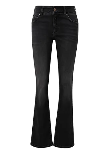 QS Jeans Slim Fit Bootcut Leg - Elastische Jeans mit mittelhohem Bund und Bootcut Leg, ideal für lässige Outfits. Ausgestattet mit Gürtelschlaufen und praktischen 5-Pocket-Details.