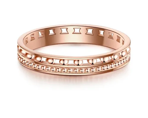 GLANZSTÜCKE MÜNCHEN Damen Ring 925/- Sterling Silber rosévergoldet - Ringe für Damen, hochwertig aus 18 Karat rosévergoldetem Sterlingsilber für einen eleganten Look
