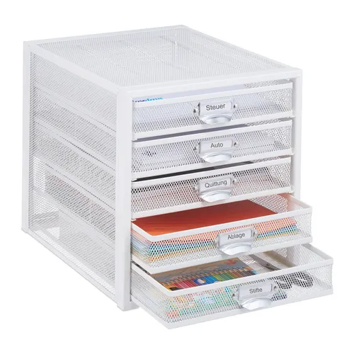 Schubladenbox Schreibtisch Organizer - 5 Fächer für optimale Büroorganisation - Ablagesysteme mit 5 Fächern, ideal für eine übersichtliche und platzsparende Aufbewahrung am Schreibtisch.