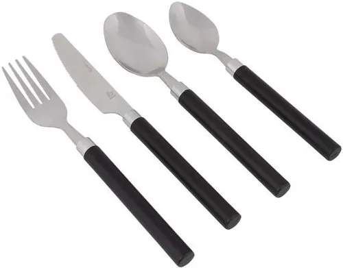 Bo-Camp Besteckset, 16-teilig, schwarz