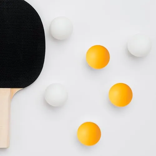 BullTek 6 x orangefarbene Tischtennisbälle, Set mit Standardgröße 40 mm – 2,8 g, Bier-Pong-Spielbälle, 40 mm Trainingsbälle für Anfänger, draußen oder drinnen