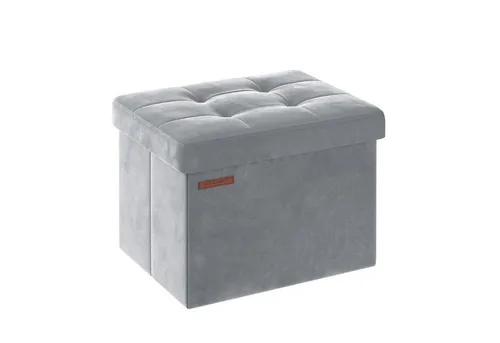 SONGMICS Sitzhocker sitzbank, Aufbewahrungsbox mit Deckel, bis 130 kg belastbar