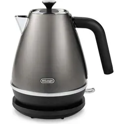 DE'LONGHI Wasserkocher Distinta Titanium KBIN2001.TB 1.7 Liter 2000 W - Wasserkocher aus Edelstahl mit 1,7 L Kapazität und 2000 W Leistung. Ideal für schnellen Tee- oder Kaffeegenuss. 360° Schwenksockel und herausnehmbarer Filter für einfache Handhabung.