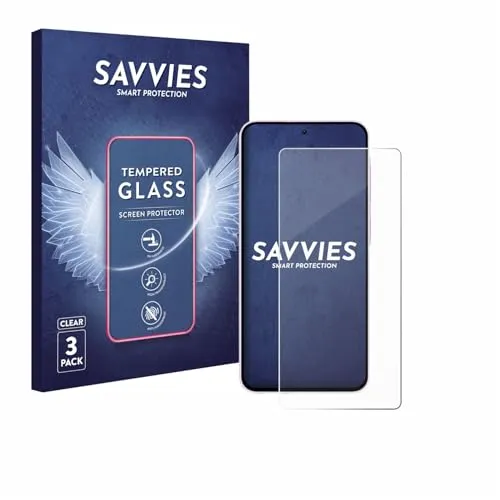 Savvies Panzer Schutz Glas für Samsung Galaxy A56 5G (3 Stück) 9H Hartglas, Anti-Fingerprint, Displayschutz