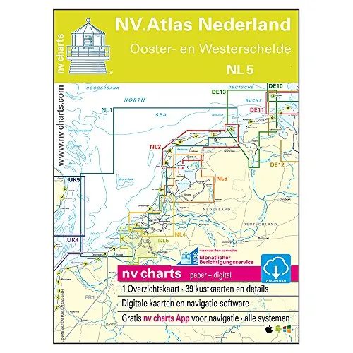 Niederlande, Satz NL 5 - Oosterschelde und Westerschelde (NV. Atlas Kombipack)