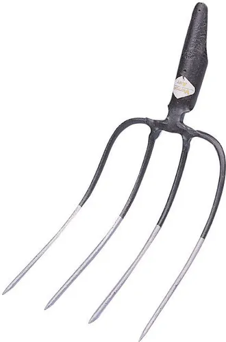Produktbild Kerbl Dunggabel mit Federdülle ohne Stiel 4 Zinken 31 x 23 cm
