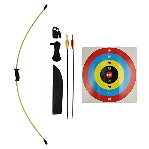 BSW - BogenSportWelt Drake Kidsbow - 36-51 Zoll - 10-15 lbs - Kinderbogenset ab 5 Jahre, ab 7 Jahre, ab 8 Jahre, Sport mit Pfeil und Bogen (Grün - ab 8 Jahre)