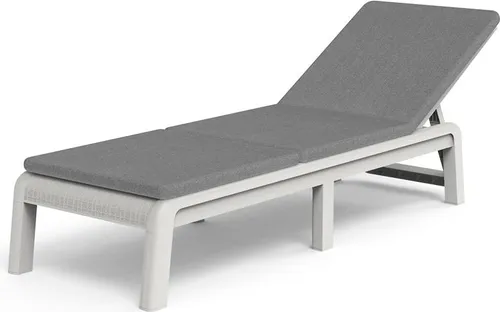 Keter Atlas Sonnenliege Garten, 4-fach verstellbar und klappbar, weiß