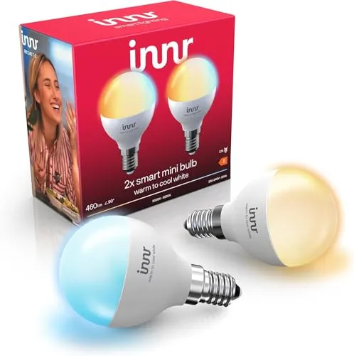 innr Zigbee Smart Lampe E14 Mini – Dimmbar und kompatibel mit Hue* und Alexa