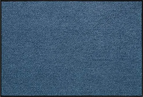 Erwin Müller Fußmatte Mainz, Schmutzfangmatte, Sauberlaufmatte uni jeans Größe 100x120 cm - rutschfest, pflegeleicht, für Fußbodenheizung geeignet (weitere Farben, Größen)