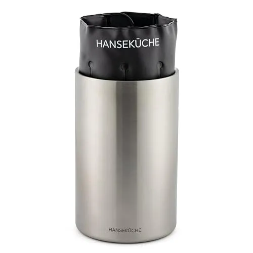Hanseküche Weinkühler Edelstahl Flaschenkühler - Flaschenkühler mit aktiver Kühlung, hält Wein perfekt temperiert und beeindruckt durch elegantes Design für jede Gelegenheit.