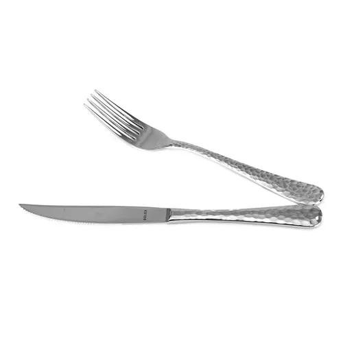 Solex Lena Besteckset 12-teilig für 6 Personen - Edelstahl Steakbesteck, spülmaschinengeeignet und ideal für festliche Anlässe oder den täglichen Gebrauch.