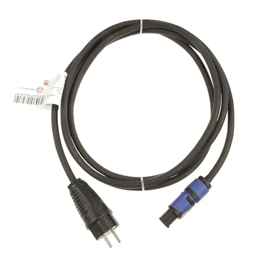 MUSIC STORE Power Twist Netzkabel, 3 m, 3x 1,5mm², Hochwertige Stecker, Made in Germany