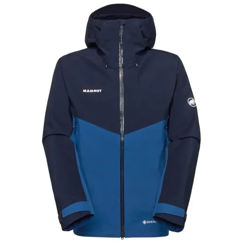 Mammut Crater IV Hardshell Kapuzenjacke Gr. M blau - Wasserdichte GORE-TEX Hardshelljacke für Bergsportler in Größe M. Mit Windschutz, Belüftungsreißverschlüssen und praktischer Kapuze. Ideal für Outdoor-Abenteuer!