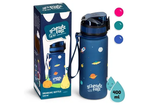 Klarstein Trinkflasche Wakaba, Kinderflasche 400 ml für Sport & Schule - Trinkflasche aus BPA-freiem Tritan, ideal für Kindergarten und Outdoor-Aktivitäten. Auslaufsicher mit praktischem 1-Klick-Verschluss und Fruchteinsatz für gesunde Erfrischungen.