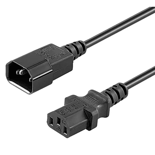 Kaltgeräte-Netzkabel Monitor an PC-Netzteil 3m schwarz Kaltgeräte-Verlängerung