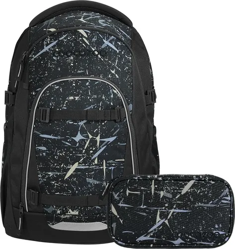 coocazoo Schulranzen Set MATE Reflective Splash 2-teilig
