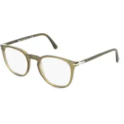 Persol PO3318V Unisex-Brille inkl. Gläser Vollrand Panto Acetat-Gestell 51/21/145, grün