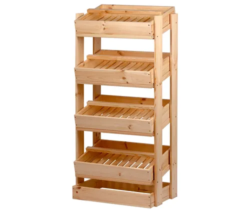 dobar Vorratsregal für Obst und Gemüse, 4 herausnehmbare Fächer