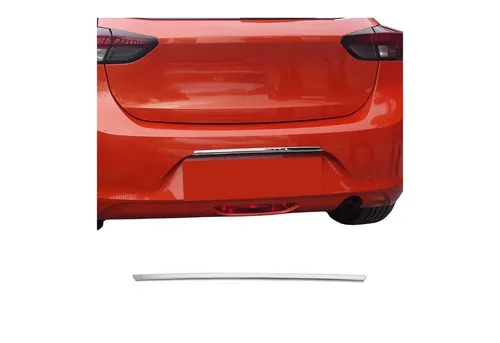 OMAC Zierleisten-Aufkleber Kofferraumleiste Leiste für Hyundai i10 2019-2025 Chrom, (1tlg), Langlebig,Einfache Reinigung,Einfache Installation,Rostbeständig