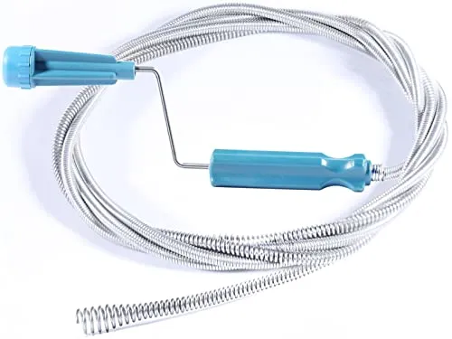 Rohrreinigungsspirale 3m x 6mm Abflussspirale Abflussreiniger Spirale Abfluss Rohrreinigung mit Bohrspitze Abflussschlange Extra Dünne Rohrreiniger Spirale Verstopfung Abfluss Rohrreinigungsbürste