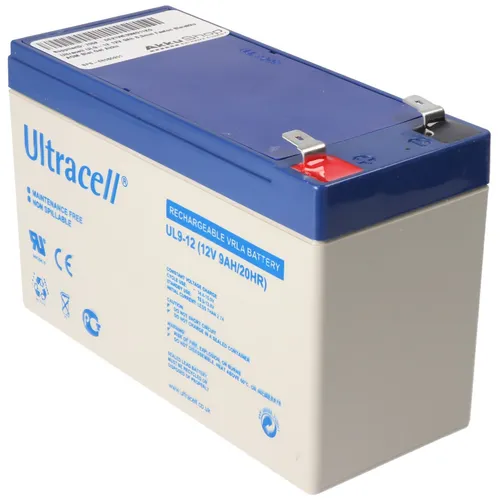 Ultracell UL9-12 12V 9Ah Bleiakku - Batterien & Akkus, langlebiger AGM Bleiakku mit bis zu 5 Jahren Design Life, ideal für zuverlässige Stromversorgung.