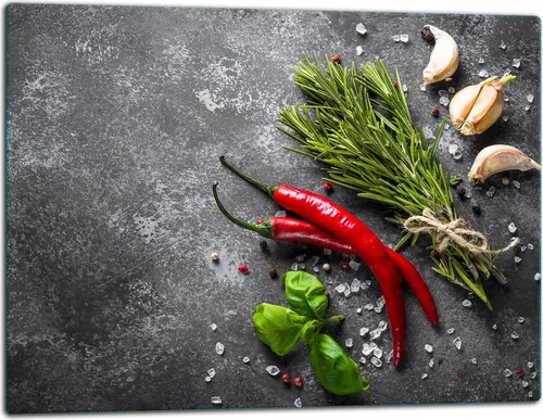 Glasschneidebrett Herdabdeckplatte Ceranfeld Universal 52x40 cm Pfeffer