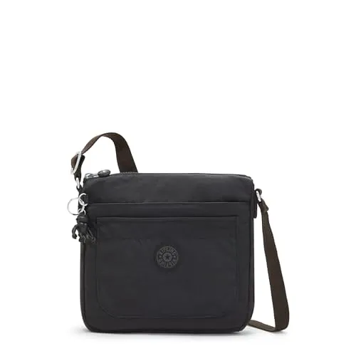 Kipling Sebastian Kleine Umhängetasche, Black Noir (Schwarz) - Umhängetasche aus hochwertigem Leder mit Reißverschluss, ideal für einen stilvollen und sicheren Look im Alltag.