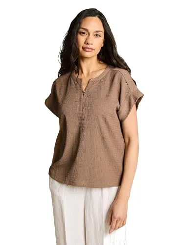 TOM TAILOR Damen T-Shirt 1050841 in Taupe Grey, XXL