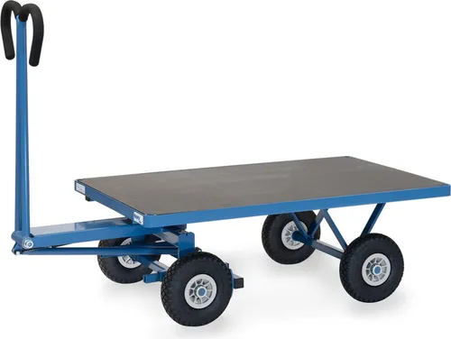 Fetra Handpritschenwagen mit Polyurethanbereifung, 1200x800mm Ladefläche 450kg Tragkraft