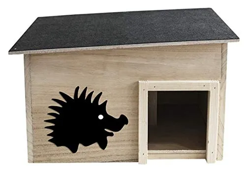 Igelhaus aus Holz - Igelhotel mit abnehmbaren Dach, idealer Unterschlupf für den Winter und sicheren Schutz vor Fressfeinden