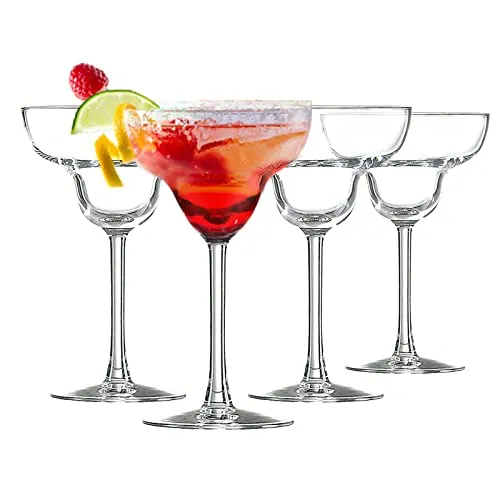 alpina Margarita Gläser Set 4 Stück - Elegante Cocktailgläser für Genuss - Stilvolles 4er Set Margarita Gläser aus klarem Glas mit 250 ml Fassungsvermögen. Perfekt für besondere Anlässe oder entspannte Abende. Das elegante Design sorgt für einen Hingucker bei jedem Drink.