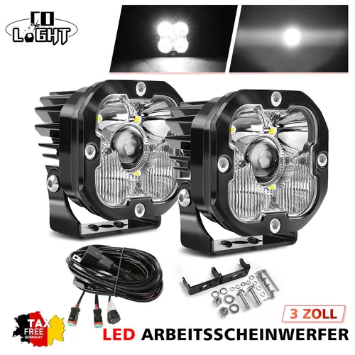 HELLA LED Zusatzscheinwerfer Black Magic Cube Set 2,7 Zoll