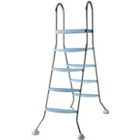 Poolleiter Waterman für Aufstellpools - 4 Stufen Edelstahl - Leiter aus robustem Edelstahl, ideal für Aufstellpools. Hohe Stabilität und Sicherheit mit einer Höhe von 132 cm.