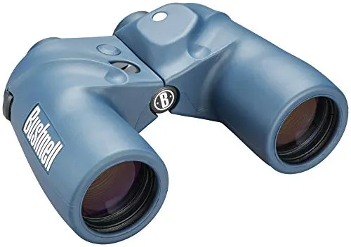 Bushnell Fernglas 7x50 Marine – Wasserdicht und Robust mit Kompass - Fernglas für Segeln und Bootsfahrten, mit integriertem Kompass und Entfernungsmesser. Hermetisch versiegelt, schwimmfähig und extrem robust gegen Salzwasser.