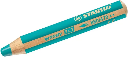 STABILO woody 3 in 1 Buntstift türkis in türkis von STABILO