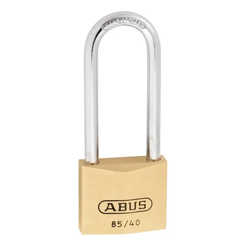 ABUS Vorhängeschloss Bügelschloss Messing 85/40HB63 - Vorhängeschloss aus robustem Messing, ideal für hohe Sicherheit und Wetterbeständigkeit. Perfekt für Türen, Garagen oder Schuppen.