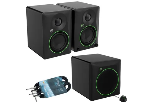 MACKIE Mackie Studio-Monitore CR4.5BT mit CR8SBT Subwoofer und Klinkenkabel Digitales Aufnahmegerät (Vorteils-Set mit Subwoofer und Klinkenkabel)