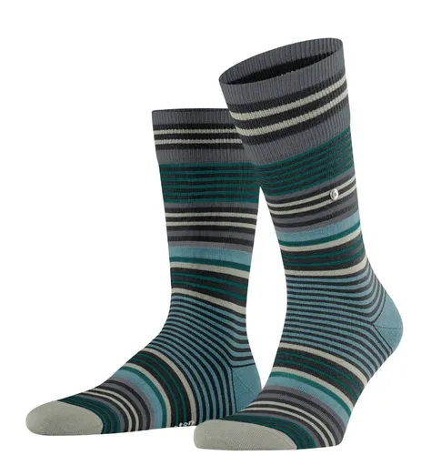 Burlington Tagessocke Stripe petrolblau/bunt Herren von Burlington