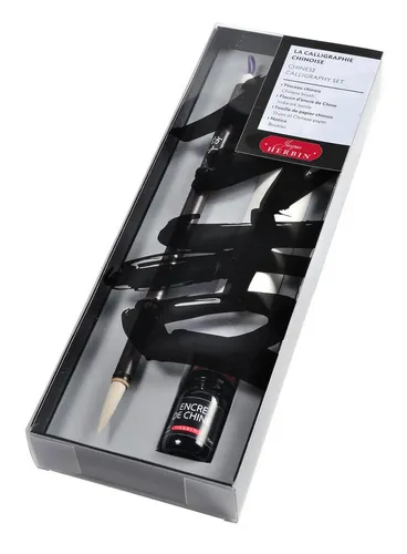 Herbin Kalligraphie-Stift 5x Kalligrafieset, Chinesisch 28109T - Malstifte für Kalligrafie, perfektes Set für kreative Schriftkunst mit Tuschepinsel und Chinatusche für beeindruckende Ergebnisse.