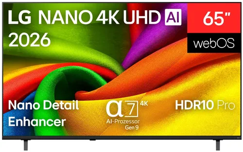 LG 65NU850B6LA 65 Zoll 4K Ultra HD Smart-TV - Erlebe lebendige Farben und klare Details mit dem 4K Nano UHD Display. Ideal für Filme und Gaming, bietet dieser Fernseher eine intuitive Bedienung und nahtlose Integration in dein Smart Home.