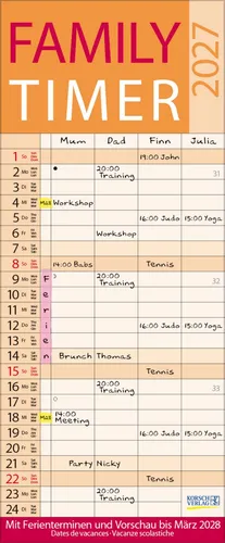 Family Timer Lifestyle 2027 Verlag Korsch