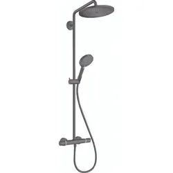 hansgrohe Croma Select S Showerpipe 26890340 - Brausegarnituren mit Thermostat und Handbrause, bietet eine maximale Durchflussmenge von 16 l/min für ein entspannendes Duscherlebnis.