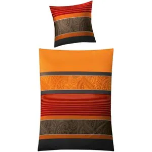 Kleine-Wolke Bettwäsche Cambridge, Chili, Satin 2-teilig - Bettwäsche-Set aus 100% Baumwolle, allergikergeeignet und nach Öko-Tex Standard 100, pflegeleicht und waschbar bis 60°C, ideal für den Sommer.