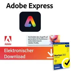 Adobe Express Premium mit 3000 Generative Credits für Firefly-KI | Download & Key