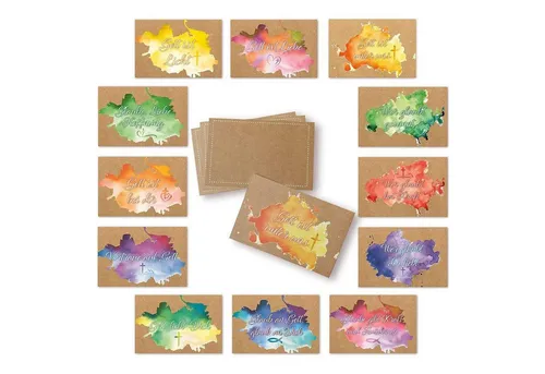 Logbuch-Verlag Dekofigur 12 Karten Gott, Glaube, Kraft - Mini Spruchkarten